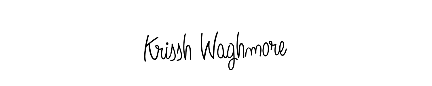 How to make Krissh Waghmore signature? Angelique-Rose-font-FFP is a professional autograph style. Create handwritten signature for Krissh Waghmore name. Krissh Waghmore signature style 5 images and pictures png