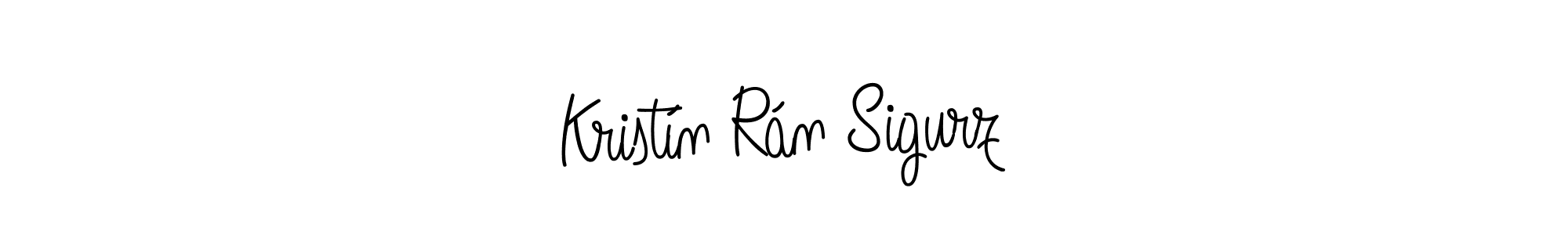 Kristín Rán Sigurz stylish signature style. Best Handwritten Sign (Angelique-Rose-font-FFP) for my name. Handwritten Signature Collection Ideas for my name Kristín Rán Sigurz. Kristín Rán Sigurz signature style 5 images and pictures png