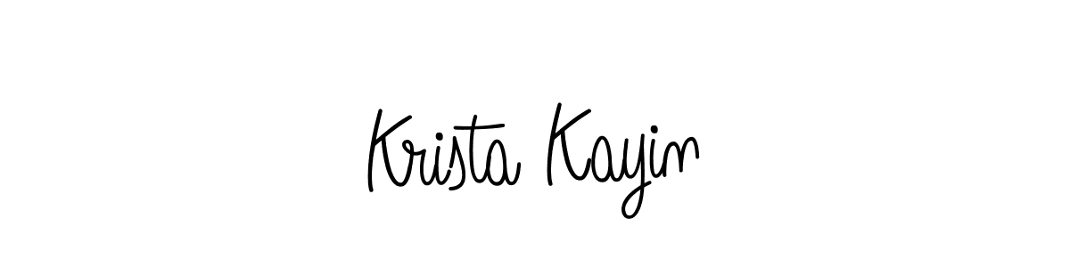 Design your own signature with our free online signature maker. With this signature software, you can create a handwritten (Angelique-Rose-font-FFP) signature for name Krista Kayin. Krista Kayin signature style 5 images and pictures png