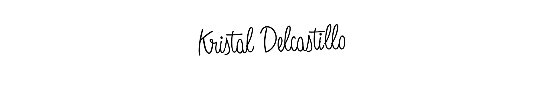 How to make Kristal Delcastillo name signature. Use Angelique-Rose-font-FFP style for creating short signs online. This is the latest handwritten sign. Kristal Delcastillo signature style 5 images and pictures png