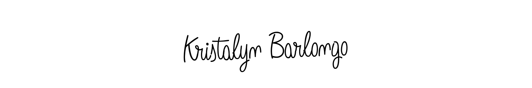 Make a beautiful signature design for name Kristalyn Barlongo. With this signature (Angelique-Rose-font-FFP) style, you can create a handwritten signature for free. Kristalyn Barlongo signature style 5 images and pictures png