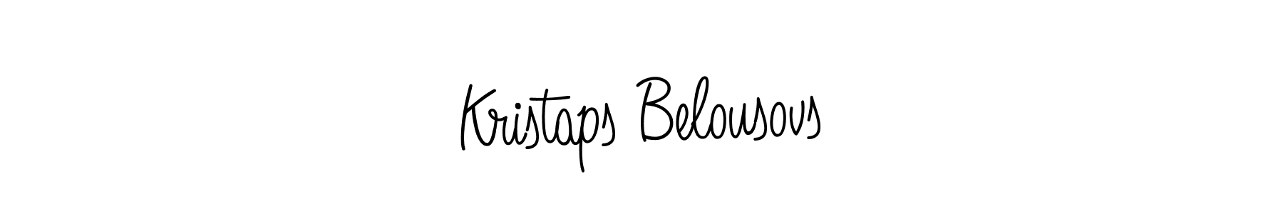 Design your own signature with our free online signature maker. With this signature software, you can create a handwritten (Angelique-Rose-font-FFP) signature for name Kristaps Belousovs. Kristaps Belousovs signature style 5 images and pictures png