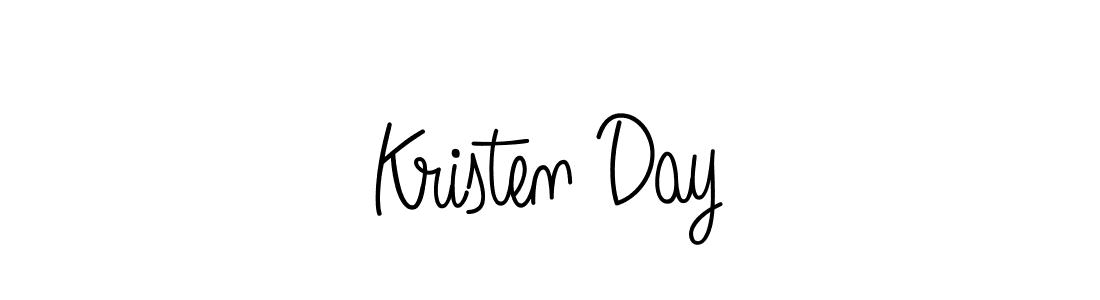 You should practise on your own different ways (Angelique-Rose-font-FFP) to write your name (Kristen Day) in signature. don't let someone else do it for you. Kristen Day signature style 5 images and pictures png