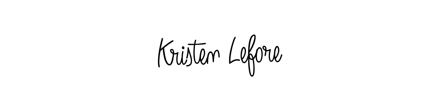 You should practise on your own different ways (Angelique-Rose-font-FFP) to write your name (Kristen Lefore) in signature. don't let someone else do it for you. Kristen Lefore signature style 5 images and pictures png