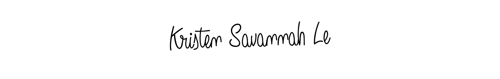 Create a beautiful signature design for name Kristen Savannah Le. With this signature (Angelique-Rose-font-FFP) fonts, you can make a handwritten signature for free. Kristen Savannah Le signature style 5 images and pictures png