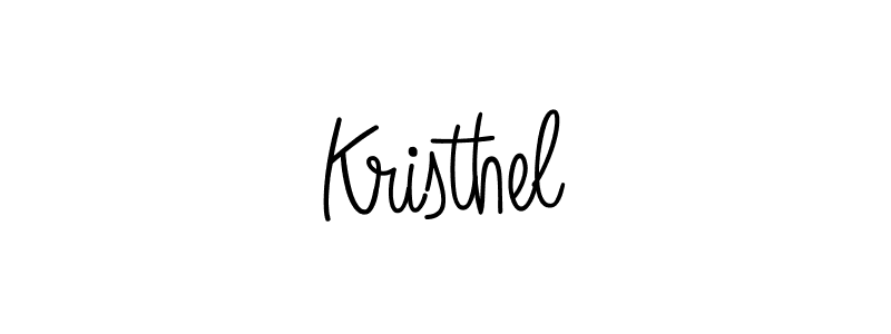 Design your own signature with our free online signature maker. With this signature software, you can create a handwritten (Angelique-Rose-font-FFP) signature for name Kristhel. Kristhel signature style 5 images and pictures png