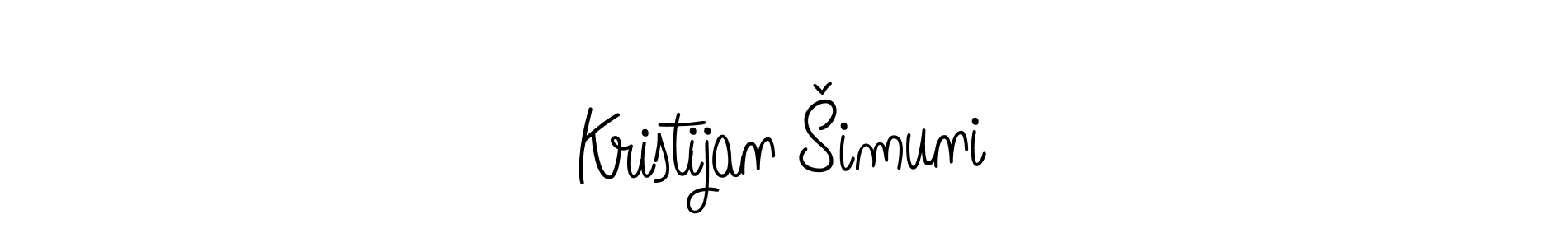 Design your own signature with our free online signature maker. With this signature software, you can create a handwritten (Angelique-Rose-font-FFP) signature for name Kristijan Šimunić. Kristijan Šimunić signature style 5 images and pictures png