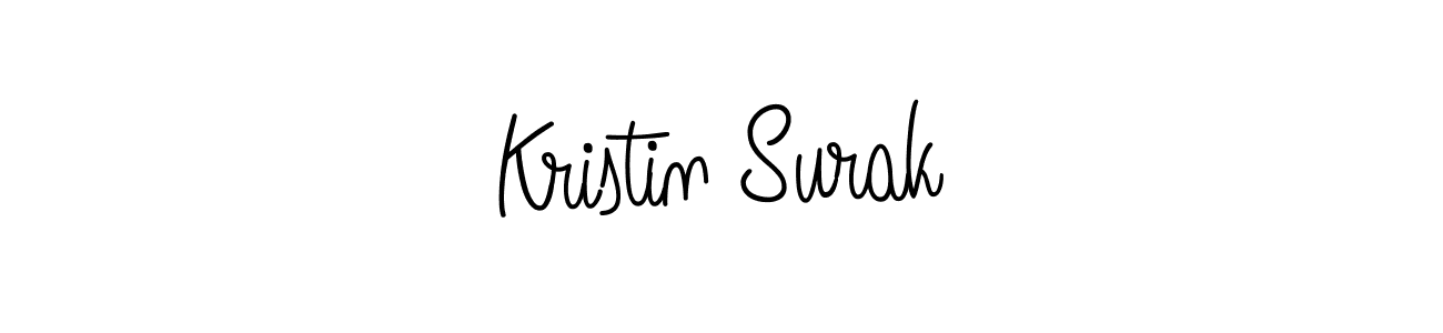 How to make Kristin Surak signature? Angelique-Rose-font-FFP is a professional autograph style. Create handwritten signature for Kristin Surak name. Kristin Surak signature style 5 images and pictures png