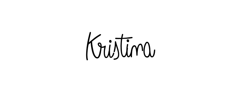 Design your own signature with our free online signature maker. With this signature software, you can create a handwritten (Angelique-Rose-font-FFP) signature for name Kristina. Kristina signature style 5 images and pictures png