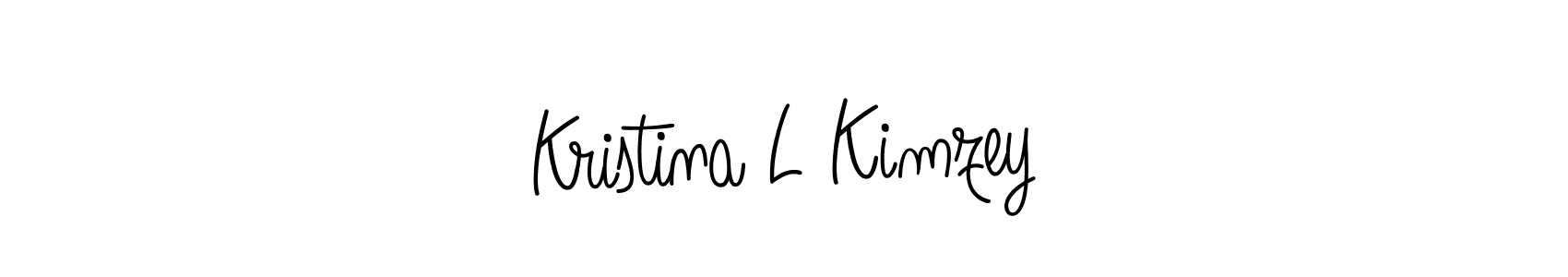 Use a signature maker to create a handwritten signature online. With this signature software, you can design (Angelique-Rose-font-FFP) your own signature for name Kristina L Kimzey. Kristina L Kimzey signature style 5 images and pictures png