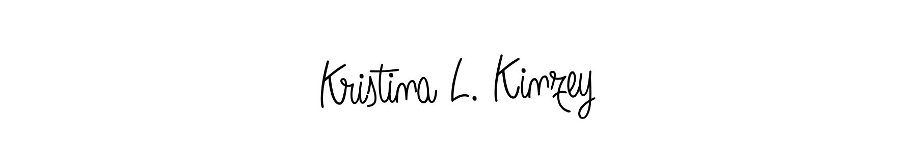 You should practise on your own different ways (Angelique-Rose-font-FFP) to write your name (Kristina L. Kinzey) in signature. don't let someone else do it for you. Kristina L. Kinzey signature style 5 images and pictures png