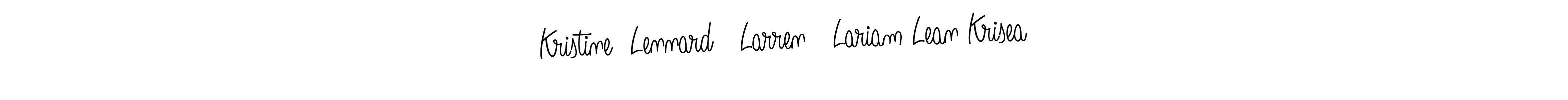How to Draw Kristine  Lennard   Larren   Lariam Lean Krisea signature style? Angelique-Rose-font-FFP is a latest design signature styles for name Kristine  Lennard   Larren   Lariam Lean Krisea. Kristine  Lennard   Larren   Lariam Lean Krisea signature style 5 images and pictures png