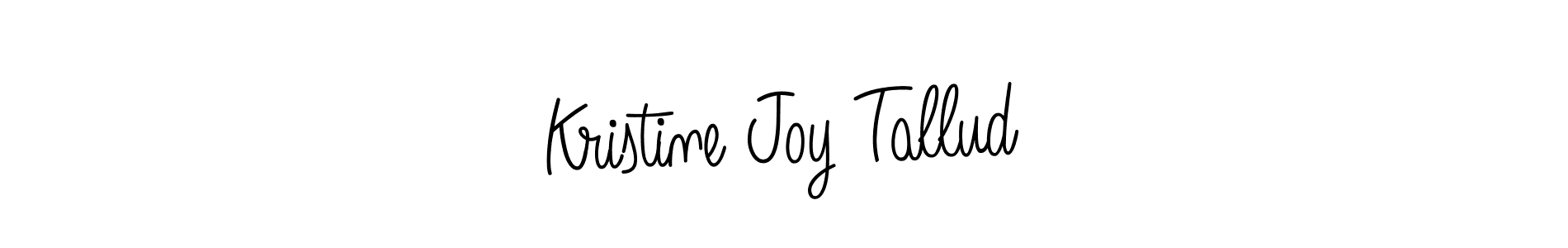 How to make Kristine Joy Tallud name signature. Use Angelique-Rose-font-FFP style for creating short signs online. This is the latest handwritten sign. Kristine Joy Tallud signature style 5 images and pictures png
