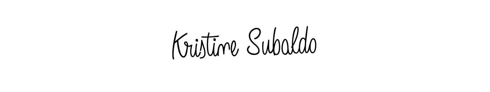 Design your own signature with our free online signature maker. With this signature software, you can create a handwritten (Angelique-Rose-font-FFP) signature for name Kristine Subaldo. Kristine Subaldo signature style 5 images and pictures png