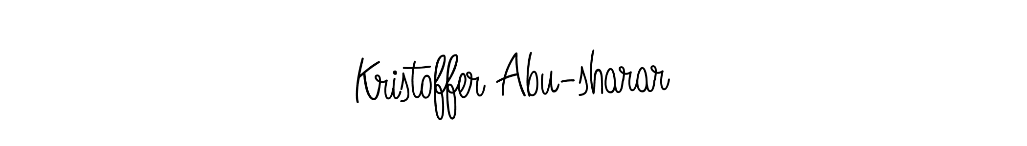 How to make Kristoffer Abu-sharar name signature. Use Angelique-Rose-font-FFP style for creating short signs online. This is the latest handwritten sign. Kristoffer Abu-sharar signature style 5 images and pictures png
