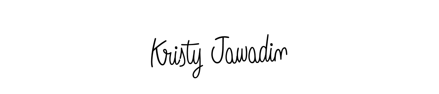 Kristy Jawadin stylish signature style. Best Handwritten Sign (Angelique-Rose-font-FFP) for my name. Handwritten Signature Collection Ideas for my name Kristy Jawadin. Kristy Jawadin signature style 5 images and pictures png