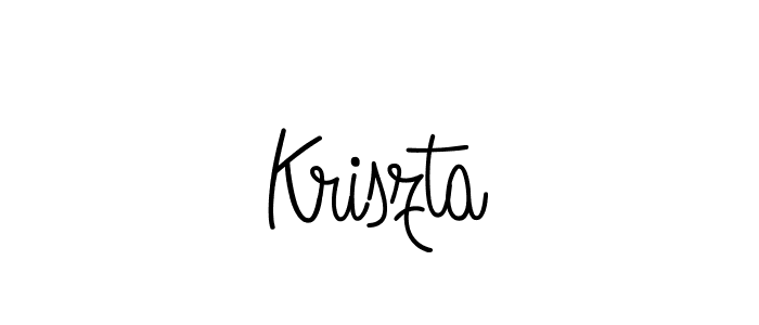 Kriszta stylish signature style. Best Handwritten Sign (Angelique-Rose-font-FFP) for my name. Handwritten Signature Collection Ideas for my name Kriszta. Kriszta signature style 5 images and pictures png