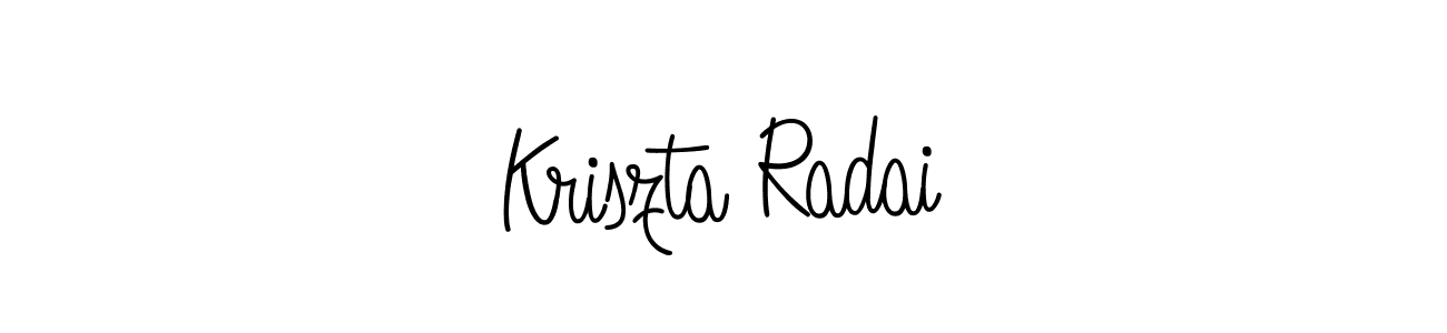 How to Draw Kriszta Radai signature style? Angelique-Rose-font-FFP is a latest design signature styles for name Kriszta Radai. Kriszta Radai signature style 5 images and pictures png