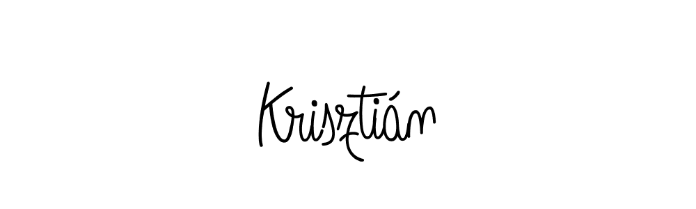 Use a signature maker to create a handwritten signature online. With this signature software, you can design (Angelique-Rose-font-FFP) your own signature for name Krisztián. Krisztián signature style 5 images and pictures png