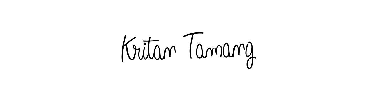 You should practise on your own different ways (Angelique-Rose-font-FFP) to write your name (Kritan Tamang) in signature. don't let someone else do it for you. Kritan Tamang signature style 5 images and pictures png