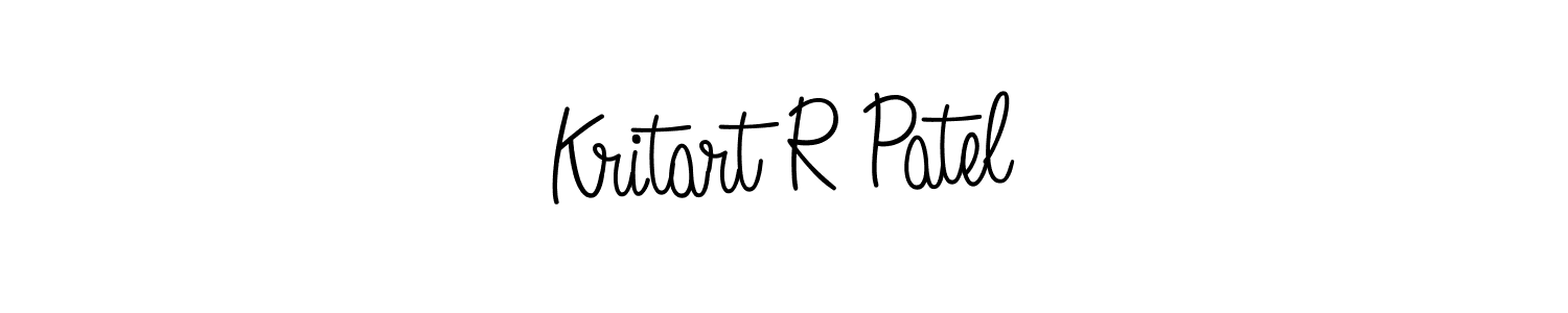 Make a beautiful signature design for name Kritart R Patel. With this signature (Angelique-Rose-font-FFP) style, you can create a handwritten signature for free. Kritart R Patel signature style 5 images and pictures png