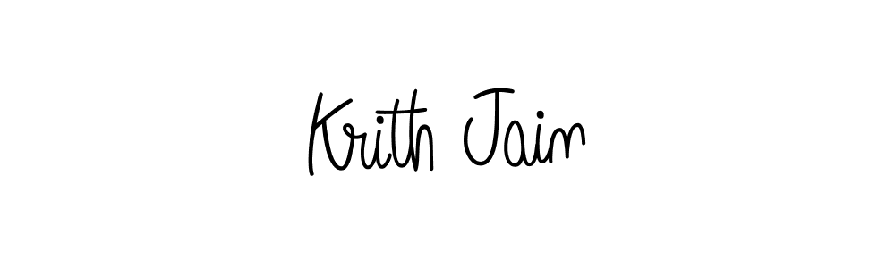 You should practise on your own different ways (Angelique-Rose-font-FFP) to write your name (Krith Jain) in signature. don't let someone else do it for you. Krith Jain signature style 5 images and pictures png