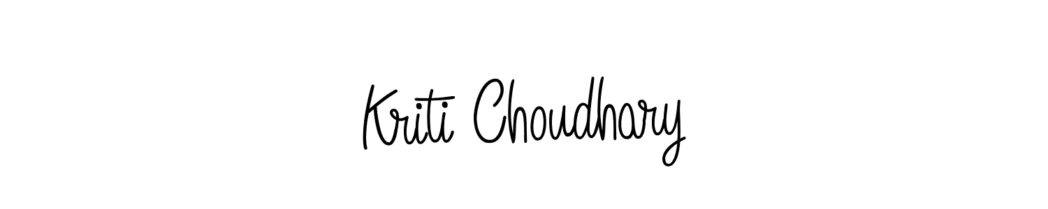 Design your own signature with our free online signature maker. With this signature software, you can create a handwritten (Angelique-Rose-font-FFP) signature for name Kriti Choudhary. Kriti Choudhary signature style 5 images and pictures png