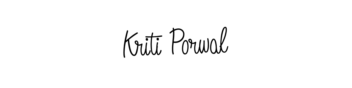 Make a beautiful signature design for name Kriti Porwal. Use this online signature maker to create a handwritten signature for free. Kriti Porwal signature style 5 images and pictures png