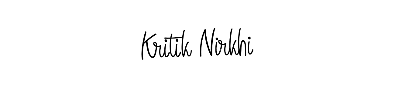 Use a signature maker to create a handwritten signature online. With this signature software, you can design (Angelique-Rose-font-FFP) your own signature for name Kritik Nirkhi. Kritik Nirkhi signature style 5 images and pictures png