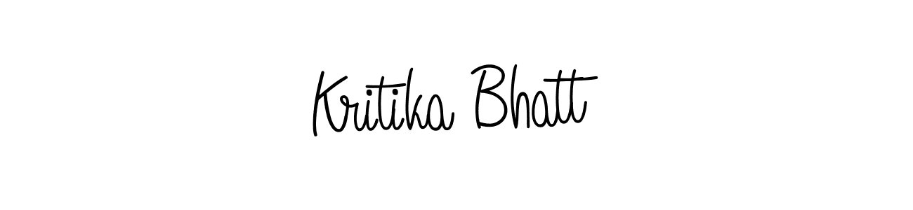 Make a beautiful signature design for name Kritika Bhatt. With this signature (Angelique-Rose-font-FFP) style, you can create a handwritten signature for free. Kritika Bhatt signature style 5 images and pictures png