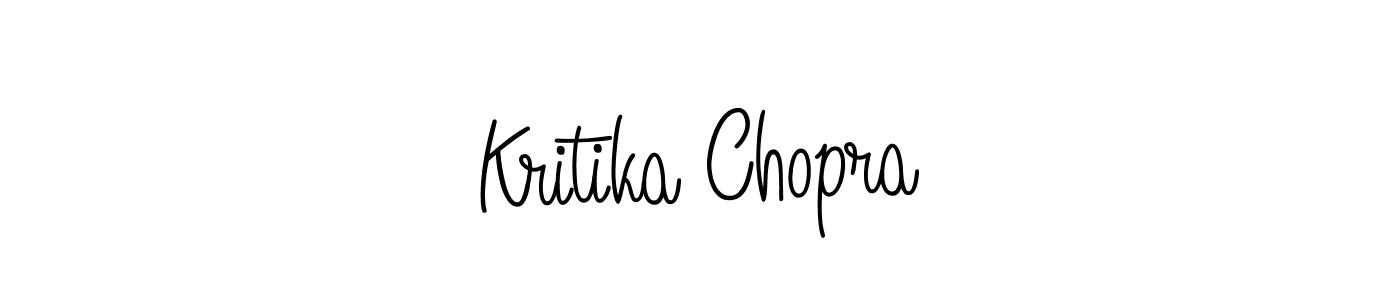 How to make Kritika Chopra signature? Angelique-Rose-font-FFP is a professional autograph style. Create handwritten signature for Kritika Chopra name. Kritika Chopra signature style 5 images and pictures png
