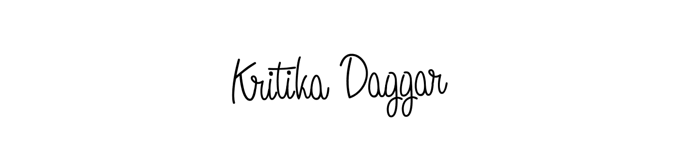Use a signature maker to create a handwritten signature online. With this signature software, you can design (Angelique-Rose-font-FFP) your own signature for name Kritika Daggar. Kritika Daggar signature style 5 images and pictures png