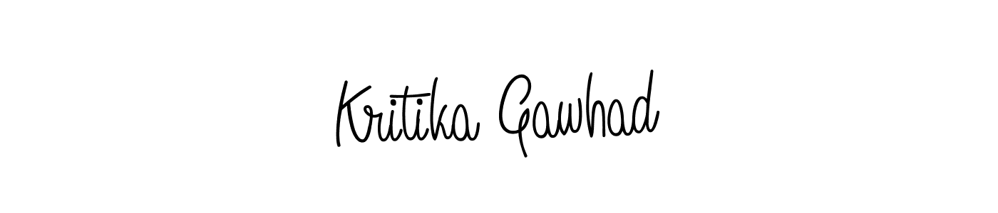 Also we have Kritika Gawhad name is the best signature style. Create professional handwritten signature collection using Angelique-Rose-font-FFP autograph style. Kritika Gawhad signature style 5 images and pictures png