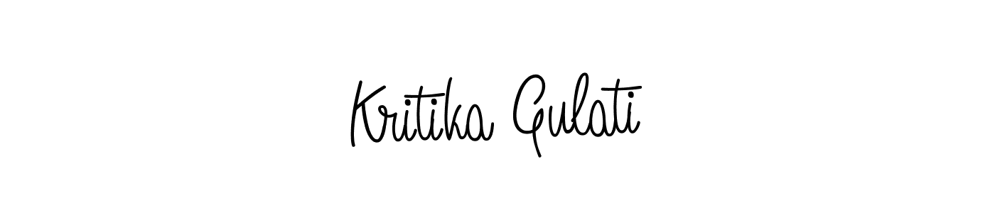 The best way (Angelique-Rose-font-FFP) to make a short signature is to pick only two or three words in your name. The name Kritika Gulati include a total of six letters. For converting this name. Kritika Gulati signature style 5 images and pictures png