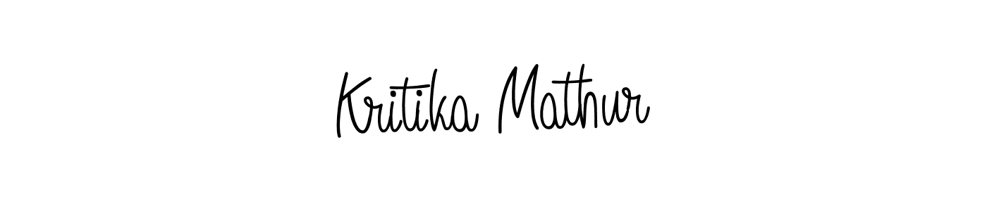 The best way (Angelique-Rose-font-FFP) to make a short signature is to pick only two or three words in your name. The name Kritika Mathur include a total of six letters. For converting this name. Kritika Mathur signature style 5 images and pictures png