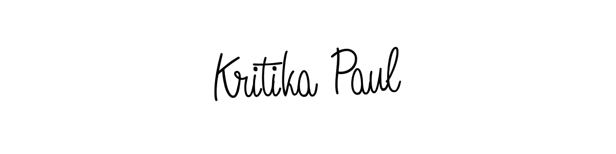 Use a signature maker to create a handwritten signature online. With this signature software, you can design (Angelique-Rose-font-FFP) your own signature for name Kritika Paul. Kritika Paul signature style 5 images and pictures png