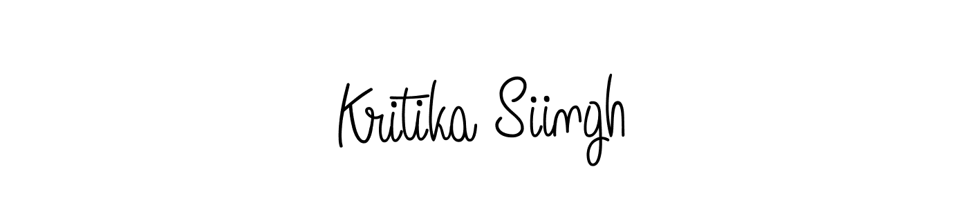 The best way (Angelique-Rose-font-FFP) to make a short signature is to pick only two or three words in your name. The name Kritika Siingh include a total of six letters. For converting this name. Kritika Siingh signature style 5 images and pictures png