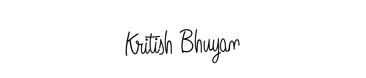 Kritish Bhuyan stylish signature style. Best Handwritten Sign (Angelique-Rose-font-FFP) for my name. Handwritten Signature Collection Ideas for my name Kritish Bhuyan. Kritish Bhuyan signature style 5 images and pictures png