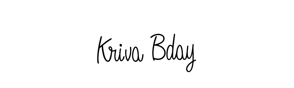 Kriva Bday stylish signature style. Best Handwritten Sign (Angelique-Rose-font-FFP) for my name. Handwritten Signature Collection Ideas for my name Kriva Bday. Kriva Bday signature style 5 images and pictures png