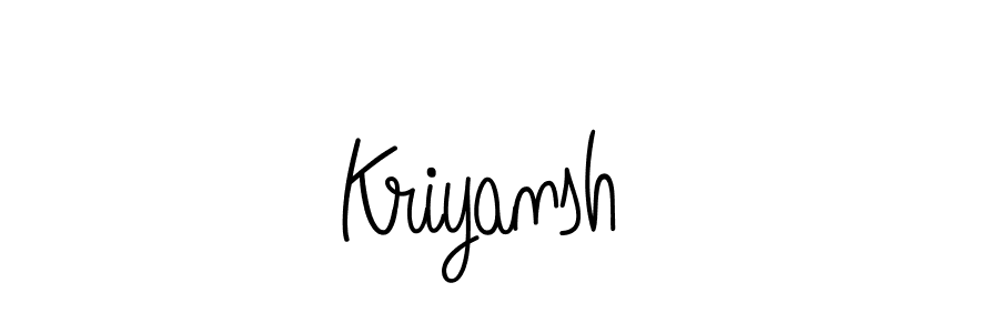 Create a beautiful signature design for name Kriyansh . With this signature (Angelique-Rose-font-FFP) fonts, you can make a handwritten signature for free. Kriyansh  signature style 5 images and pictures png