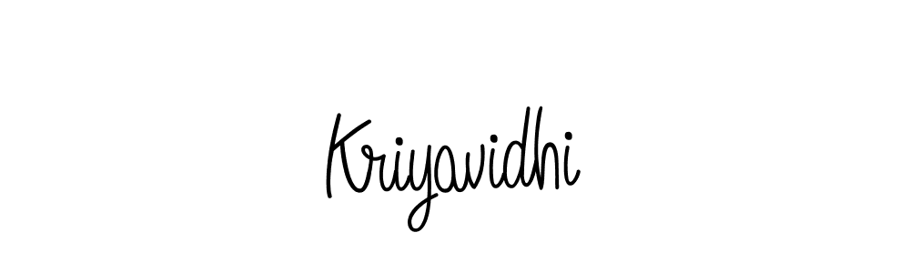 Make a beautiful signature design for name Kriyavidhi. With this signature (Angelique-Rose-font-FFP) style, you can create a handwritten signature for free. Kriyavidhi signature style 5 images and pictures png