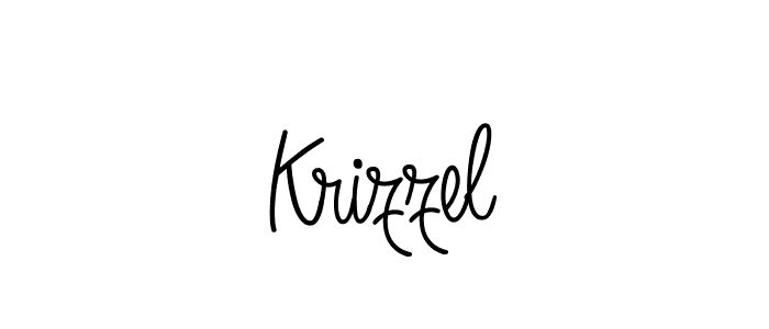 You should practise on your own different ways (Angelique-Rose-font-FFP) to write your name (Krizzel) in signature. don't let someone else do it for you. Krizzel signature style 5 images and pictures png