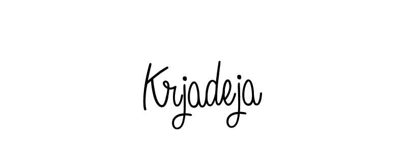 Use a signature maker to create a handwritten signature online. With this signature software, you can design (Angelique-Rose-font-FFP) your own signature for name Krjadeja. Krjadeja signature style 5 images and pictures png