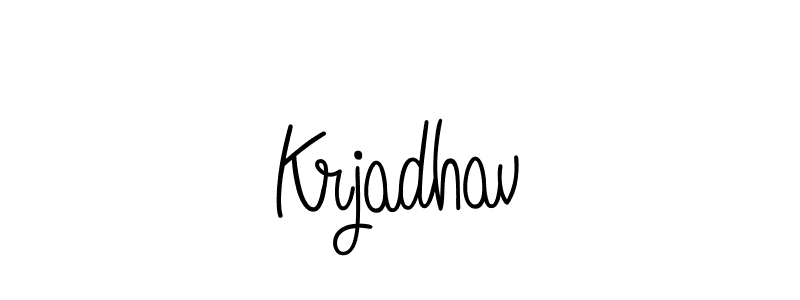 Make a beautiful signature design for name Krjadhav. With this signature (Angelique-Rose-font-FFP) style, you can create a handwritten signature for free. Krjadhav signature style 5 images and pictures png