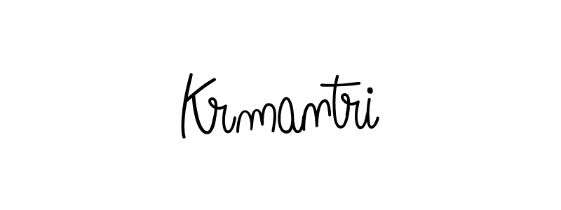 Make a beautiful signature design for name Krmantri. With this signature (Angelique-Rose-font-FFP) style, you can create a handwritten signature for free. Krmantri signature style 5 images and pictures png