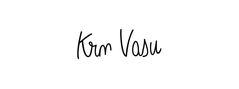 You should practise on your own different ways (Angelique-Rose-font-FFP) to write your name (Krn Vasu) in signature. don't let someone else do it for you. Krn Vasu signature style 5 images and pictures png