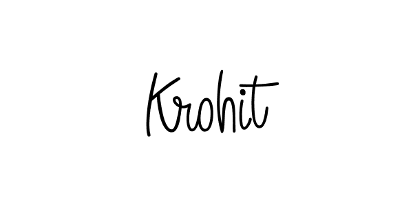 The best way (Angelique-Rose-font-FFP) to make a short signature is to pick only two or three words in your name. The name Krohit include a total of six letters. For converting this name. Krohit signature style 5 images and pictures png