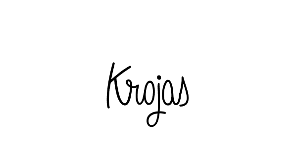 You should practise on your own different ways (Angelique-Rose-font-FFP) to write your name (Krojas) in signature. don't let someone else do it for you. Krojas signature style 5 images and pictures png