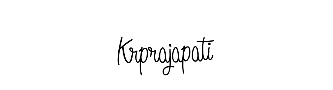 How to make Krprajapati name signature. Use Angelique-Rose-font-FFP style for creating short signs online. This is the latest handwritten sign. Krprajapati signature style 5 images and pictures png