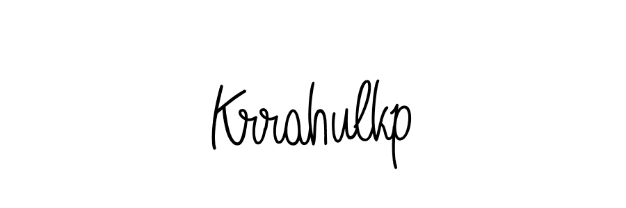 Use a signature maker to create a handwritten signature online. With this signature software, you can design (Angelique-Rose-font-FFP) your own signature for name Krrahulkp. Krrahulkp signature style 5 images and pictures png